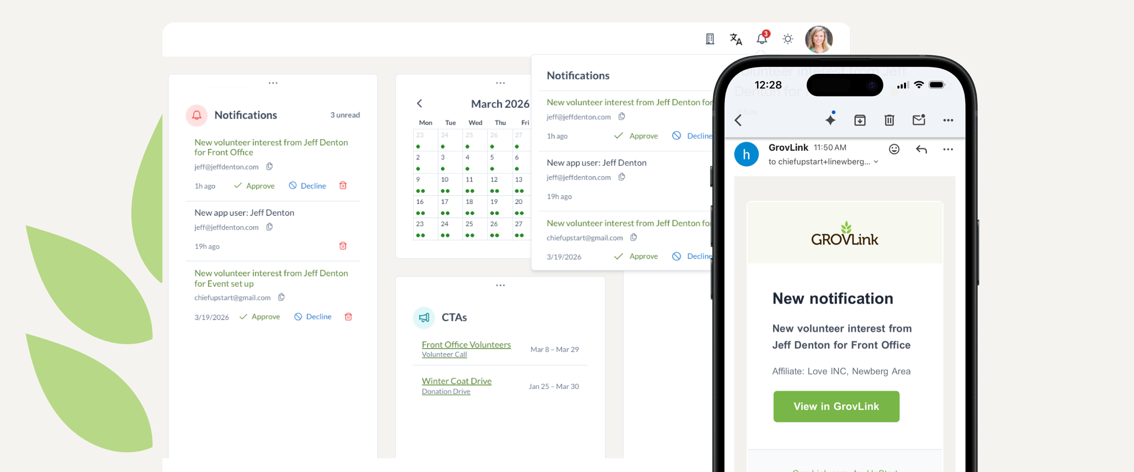 GrovLink app experience for community engagement